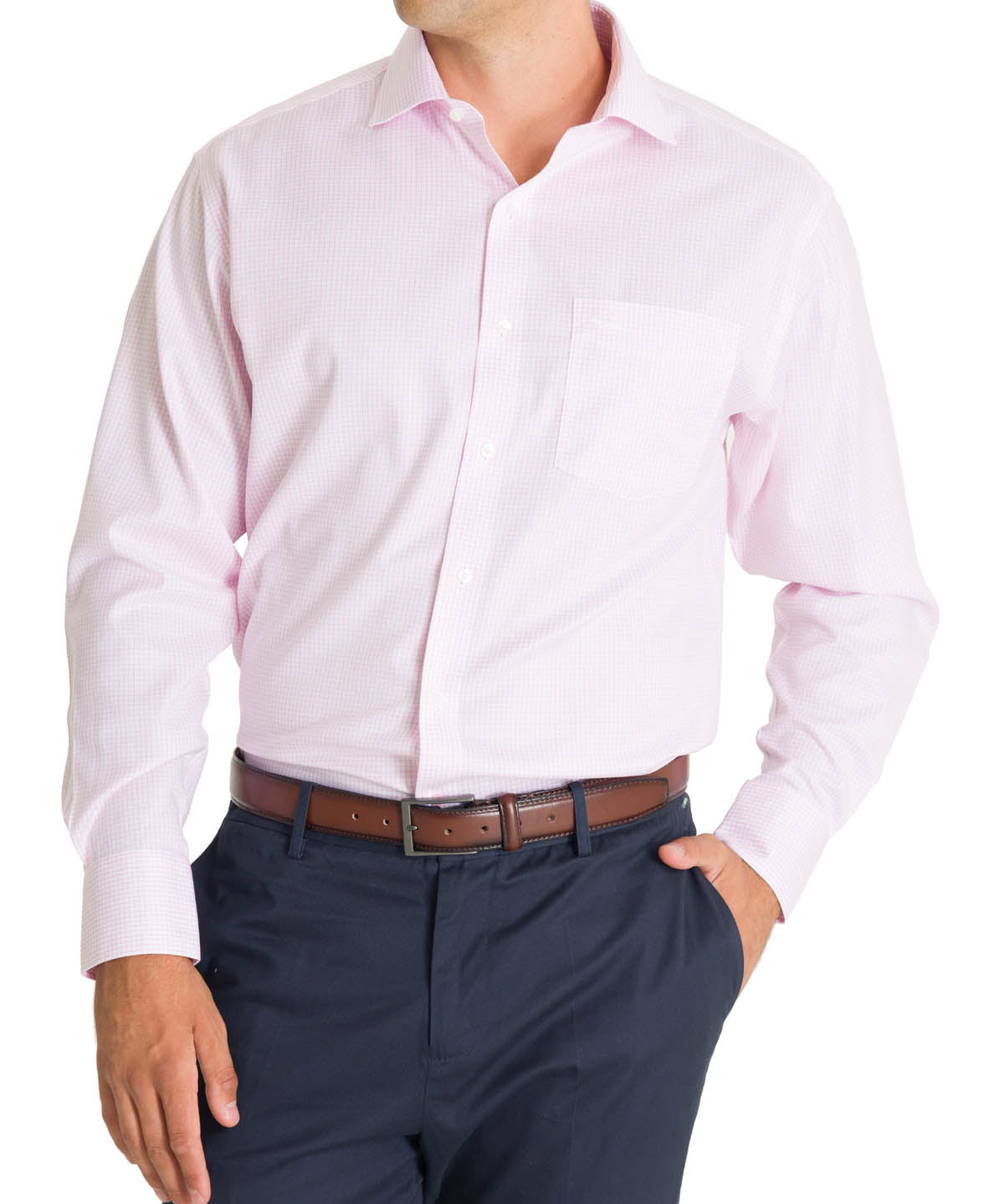 Camisa Cuello Italiano Hombre WF Rosado Rockford