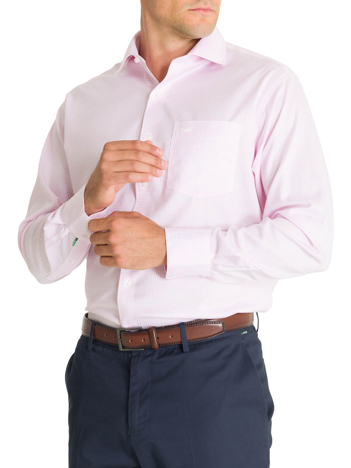 Camisa Cuello Italiano Hombre WF Rosado Rockford