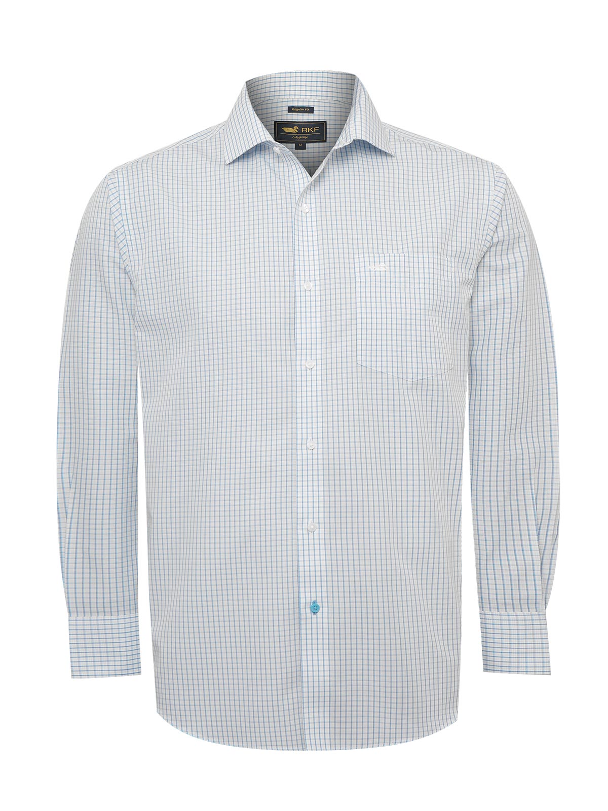 Camisa Cuello Italiano Hombre WF Azul Rockford