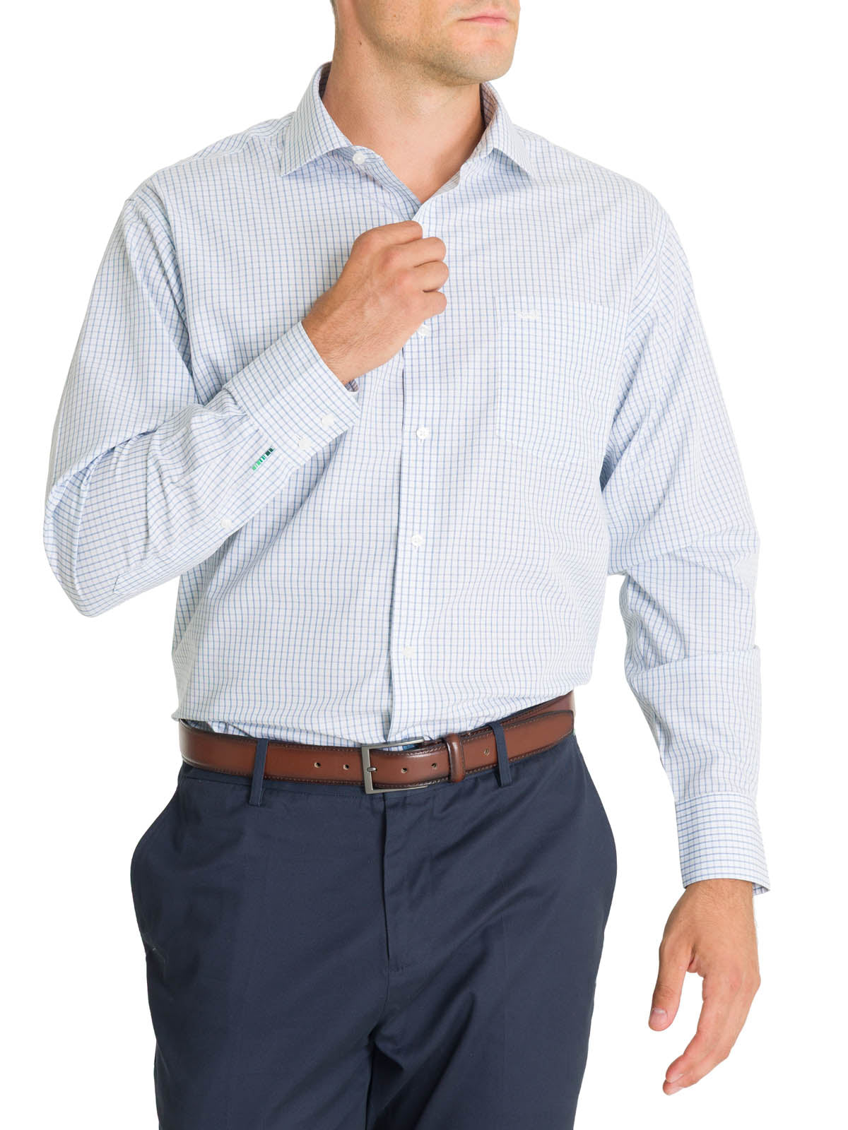 Camisa Cuello Italiano Hombre WF Azul Rockford