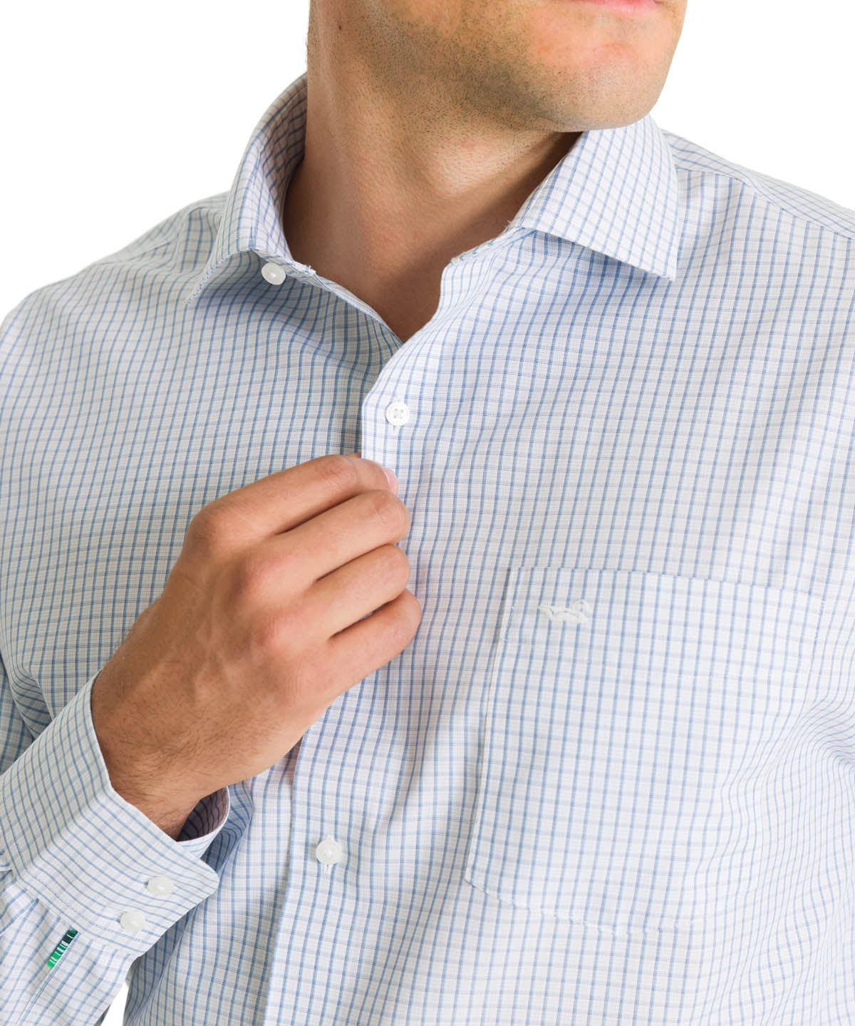 Camisa Cuello Italiano Hombre WF Azul Rockford