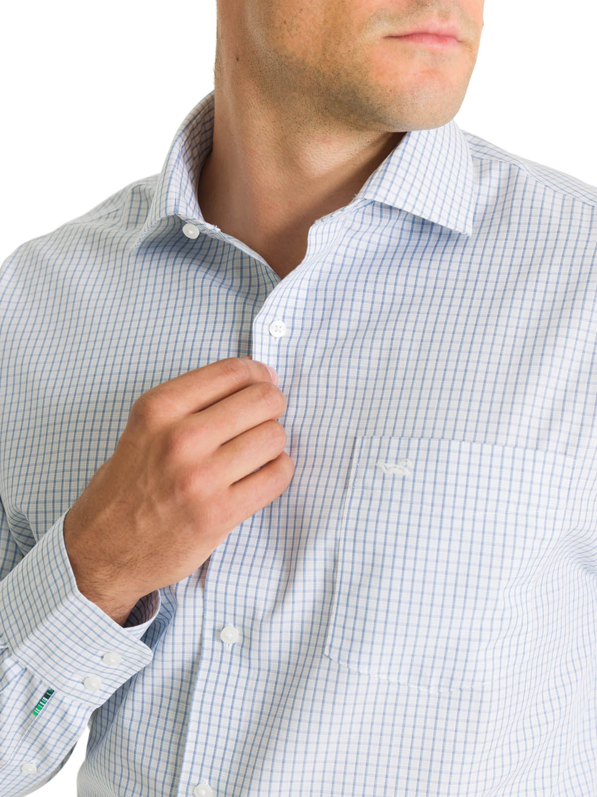 Camisa Cuello Italiano Hombre WF Azul Rockford
