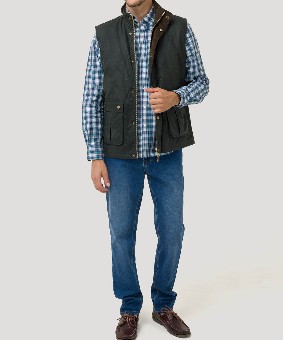 Chaqueta Algodón Encerado Hombre WAX Verde Rockford