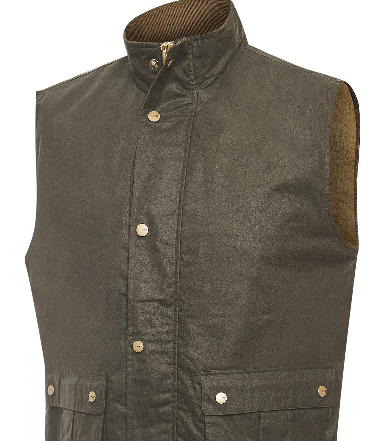 Chaqueta Algodón Encerado Hombre WAX Verde Rockford