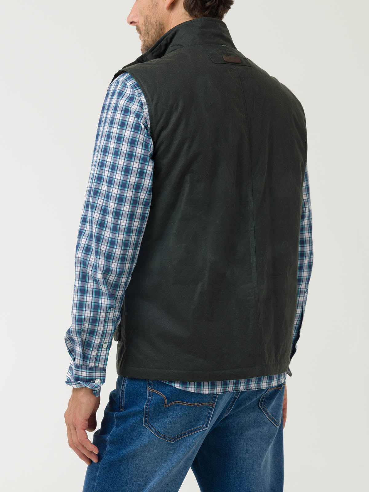 Chaqueta Algodón Encerado Hombre WAX Verde Rockford