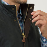Chaqueta Algodón Encerado Hombre WAX Verde Rockford