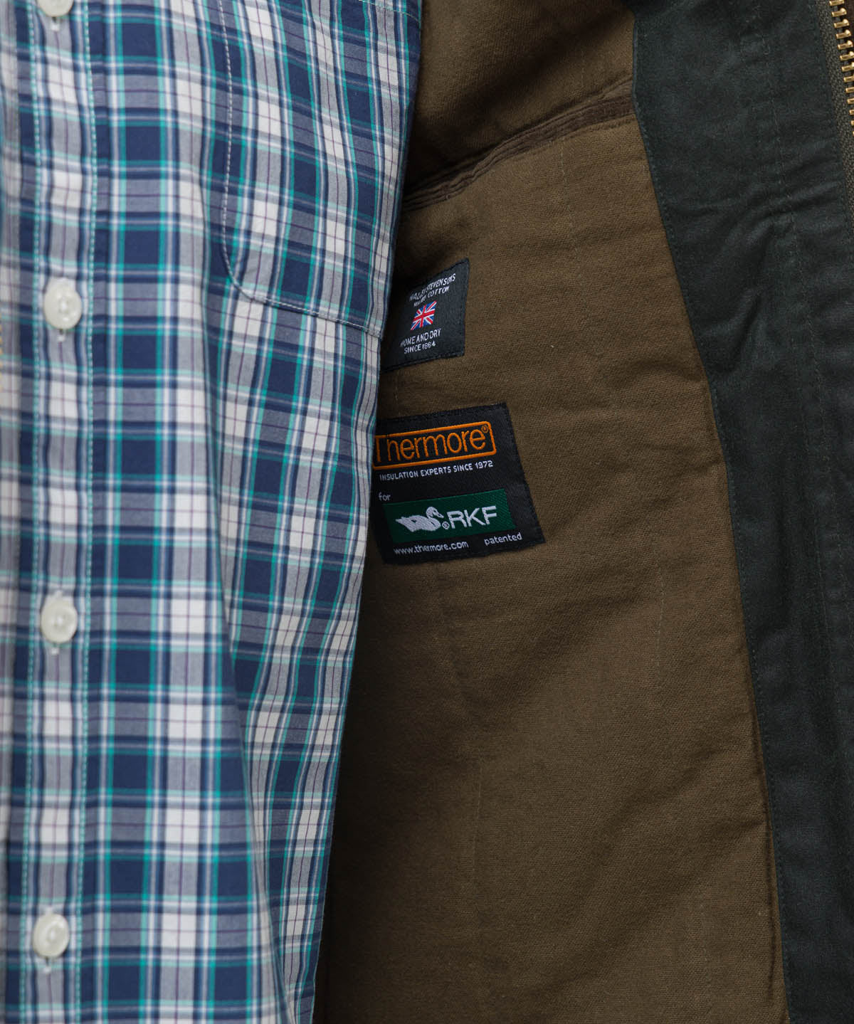 Chaqueta Algodón Encerado Hombre WAX Verde Rockford
