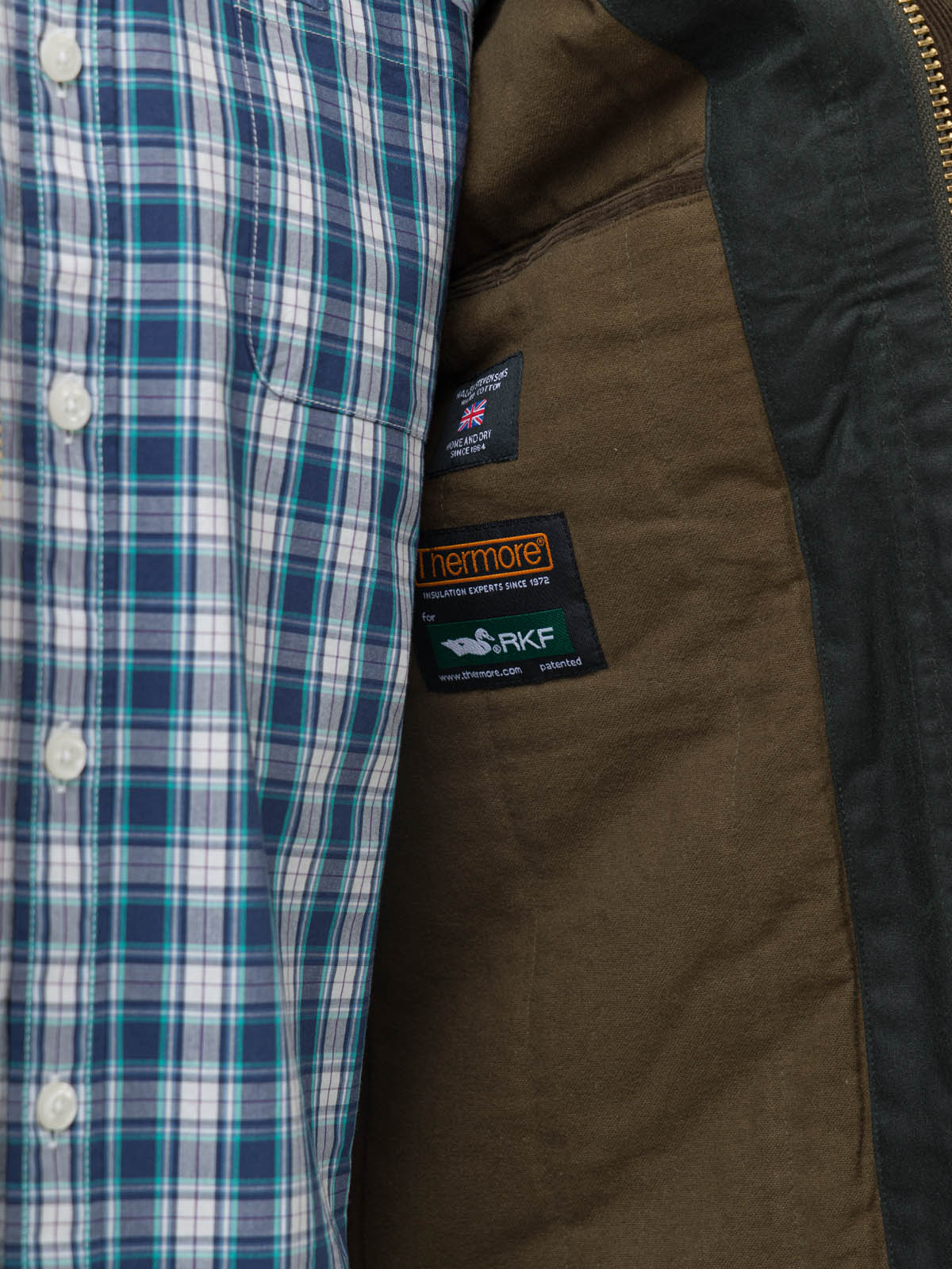 Chaqueta Algodón Encerado Hombre WAX Verde Rockford
