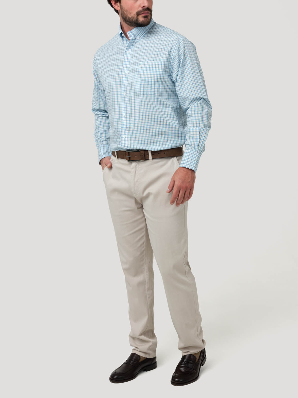 Camisa Libre de Arrugas Algodón Hombre WF PB Rockford