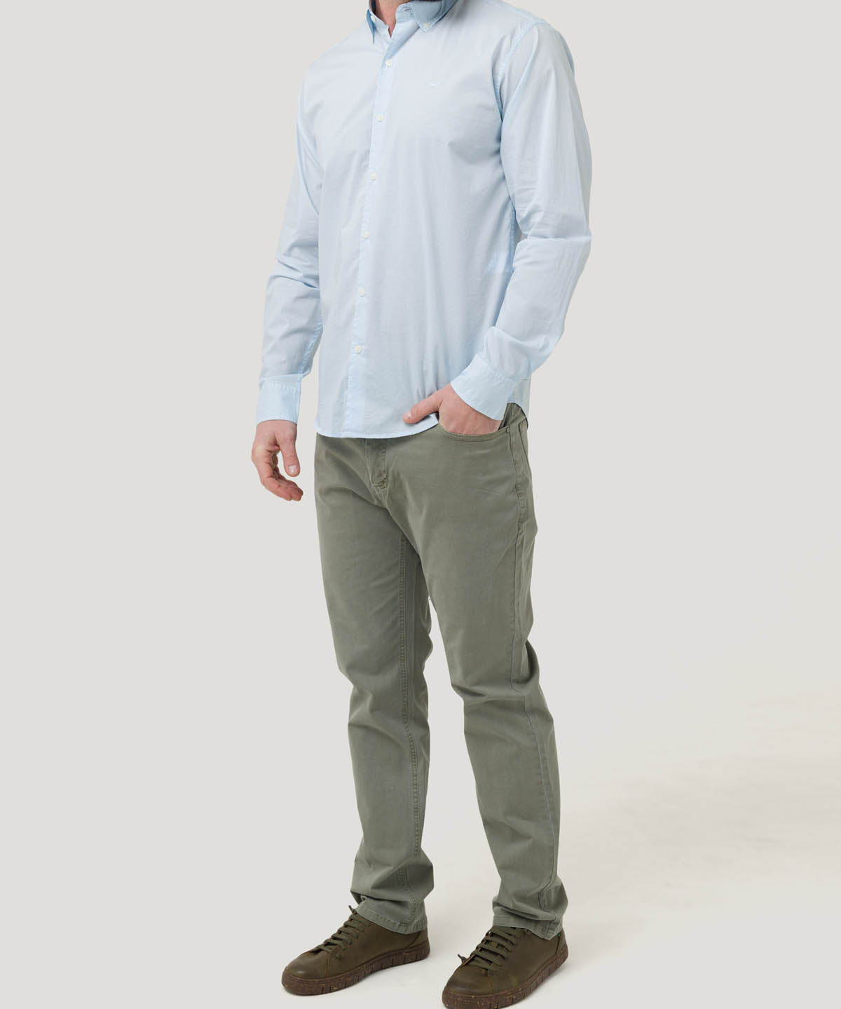 Pantalón Algodón Hombre Five Gris Rockford