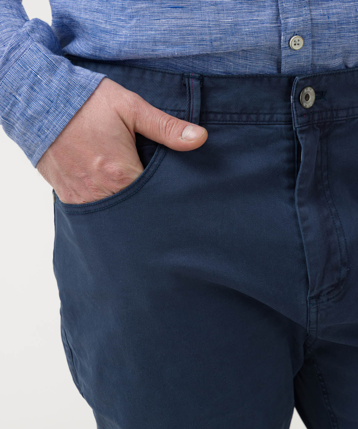 Pantalón Algodón Hombre Five Azul Rockford