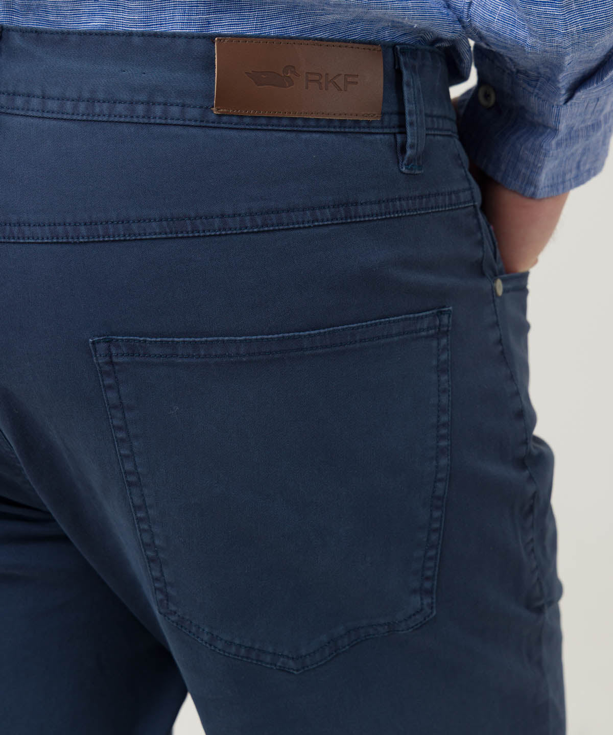 Pantalón Algodón Hombre Five Azul Rockford