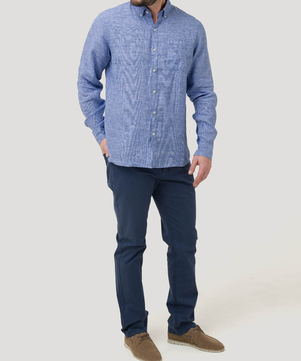 Pantalón Algodón Hombre Five Azul Rockford