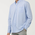 Camisa Algodón Supima® Hombre Jersey Azul Rockford