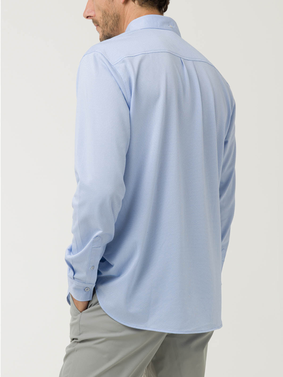Camisa Algodón Supima® Hombre Jersey Azul Rockford