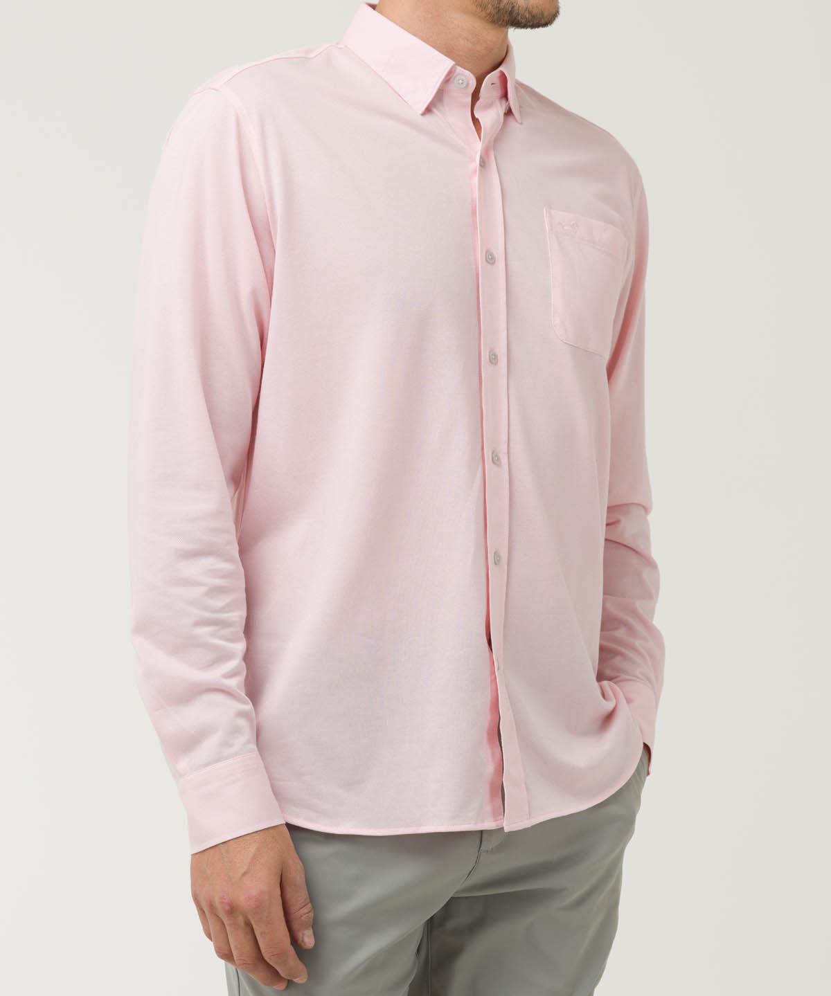 Camisa Algodón Supima® Hombre Jersey Rosado Rockford