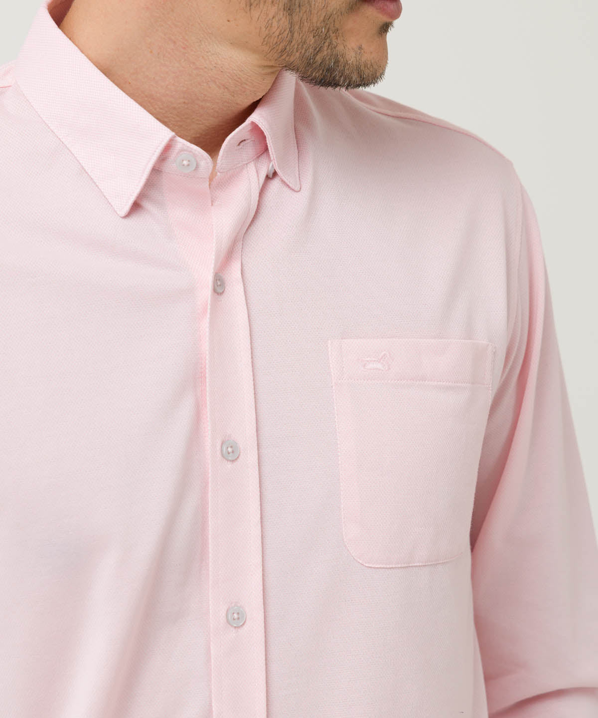 Camisa Algodón Supima® Hombre Jersey Rosado Rockford