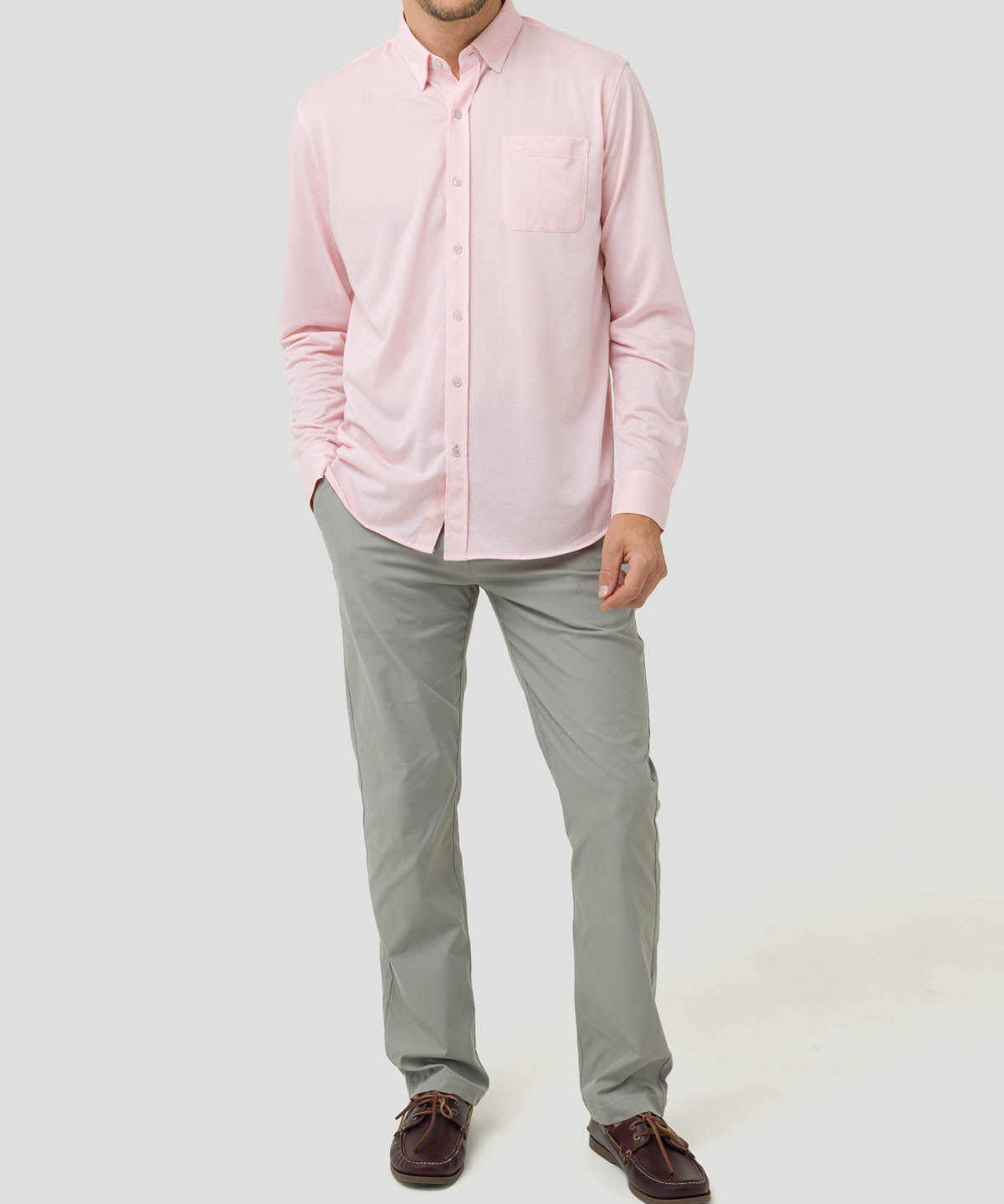 Camisa Algodón Supima® Hombre Jersey Rosado Rockford