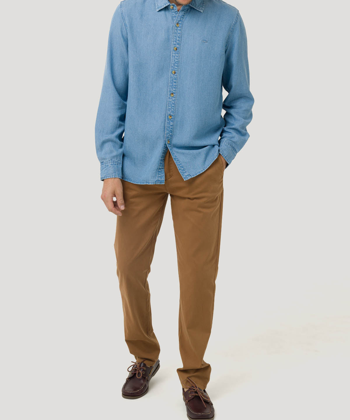 Pantalón Algodón Hombre Napoli Café Rockford