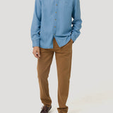 Pantalón Algodón Hombre Napoli Café Rockford
