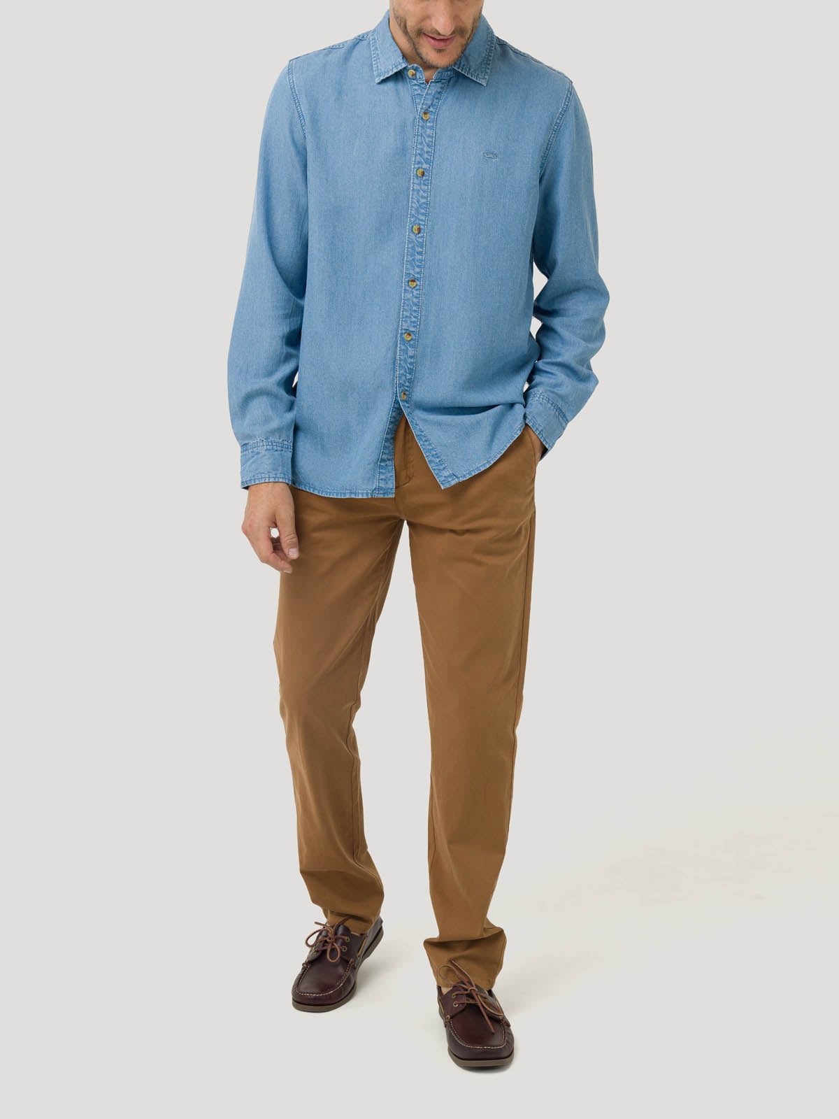 Pantalón Algodón Hombre Napoli Café Rockford