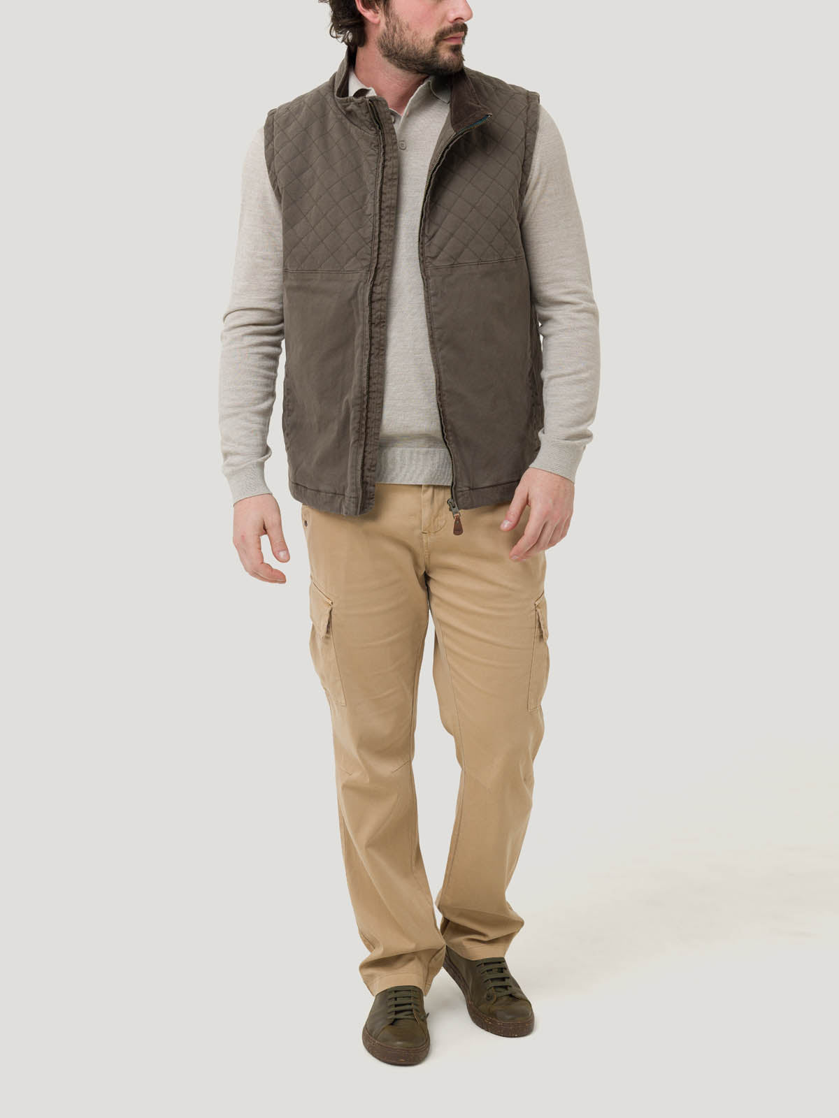 Chaqueta Gabardina Hombre Laurito Verde Rockford