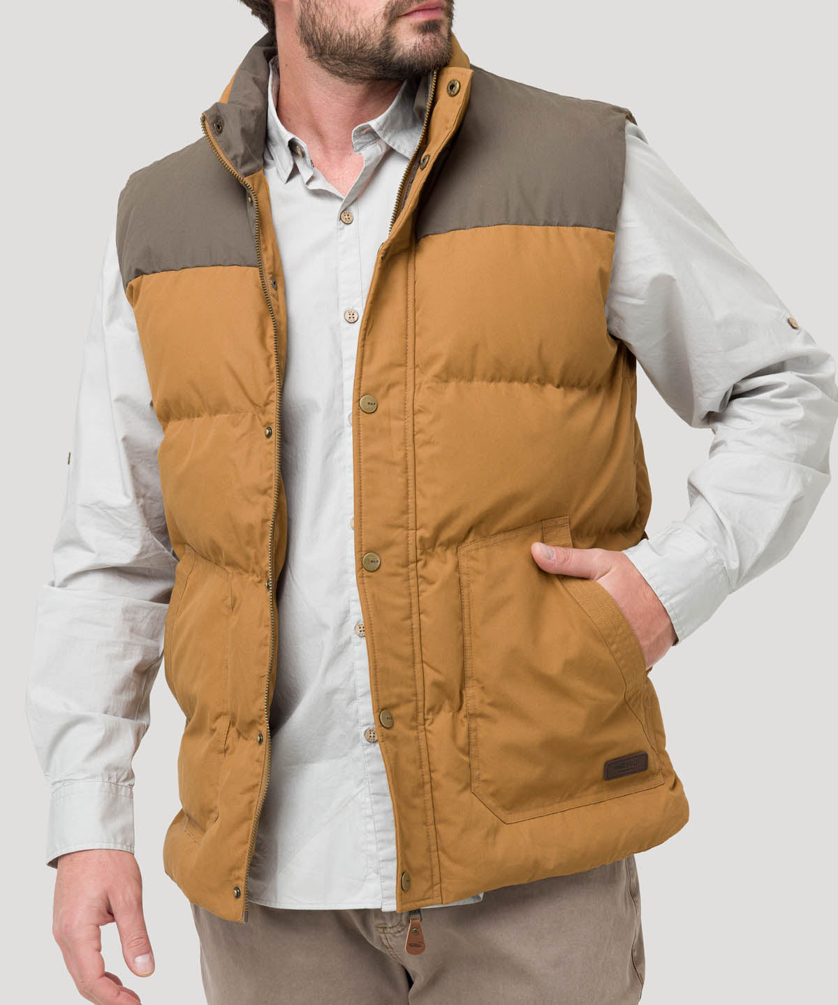 Chaqueta Fibras Recicladas Hombre Positano Café Rockford