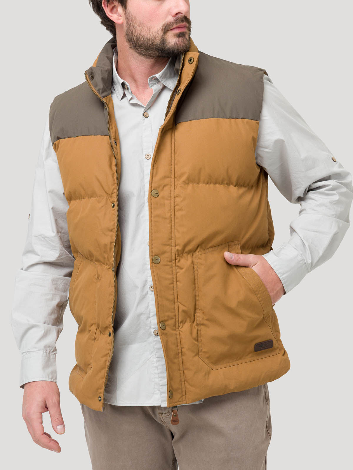 Chaqueta Fibras Recicladas Hombre Positano Café Rockford