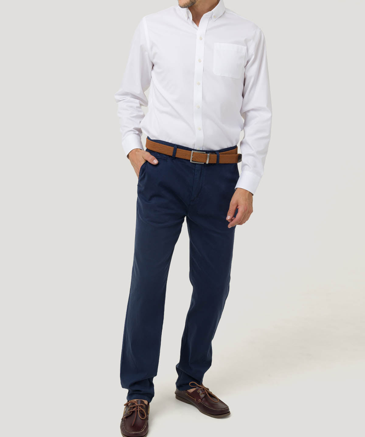 Camisa Algodón Hombre Farifax Blanco Rockford