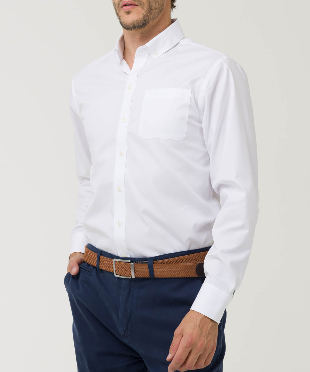 Camisa Algodón Hombre Farifax Blanco Rockford