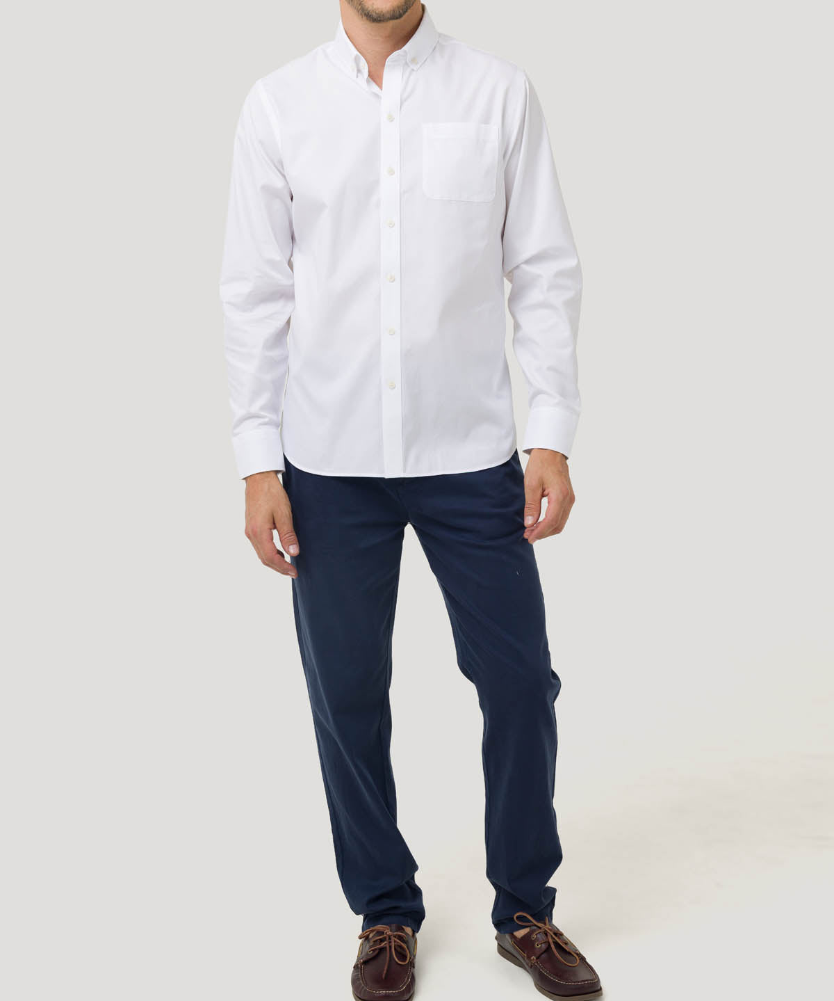 Camisa Algodón Hombre Farifax Blanco Rockford