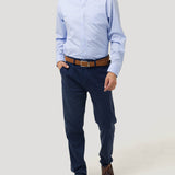 Camisa Algodón Hombre Farifax Azul Rockford