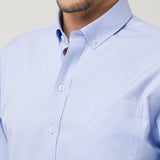 Camisa Algodón Hombre Farifax Azul Rockford