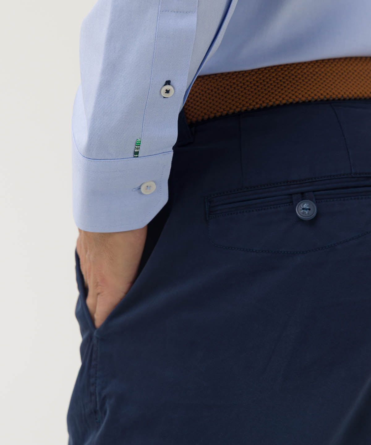 Camisa Algodón Hombre Farifax Azul Rockford