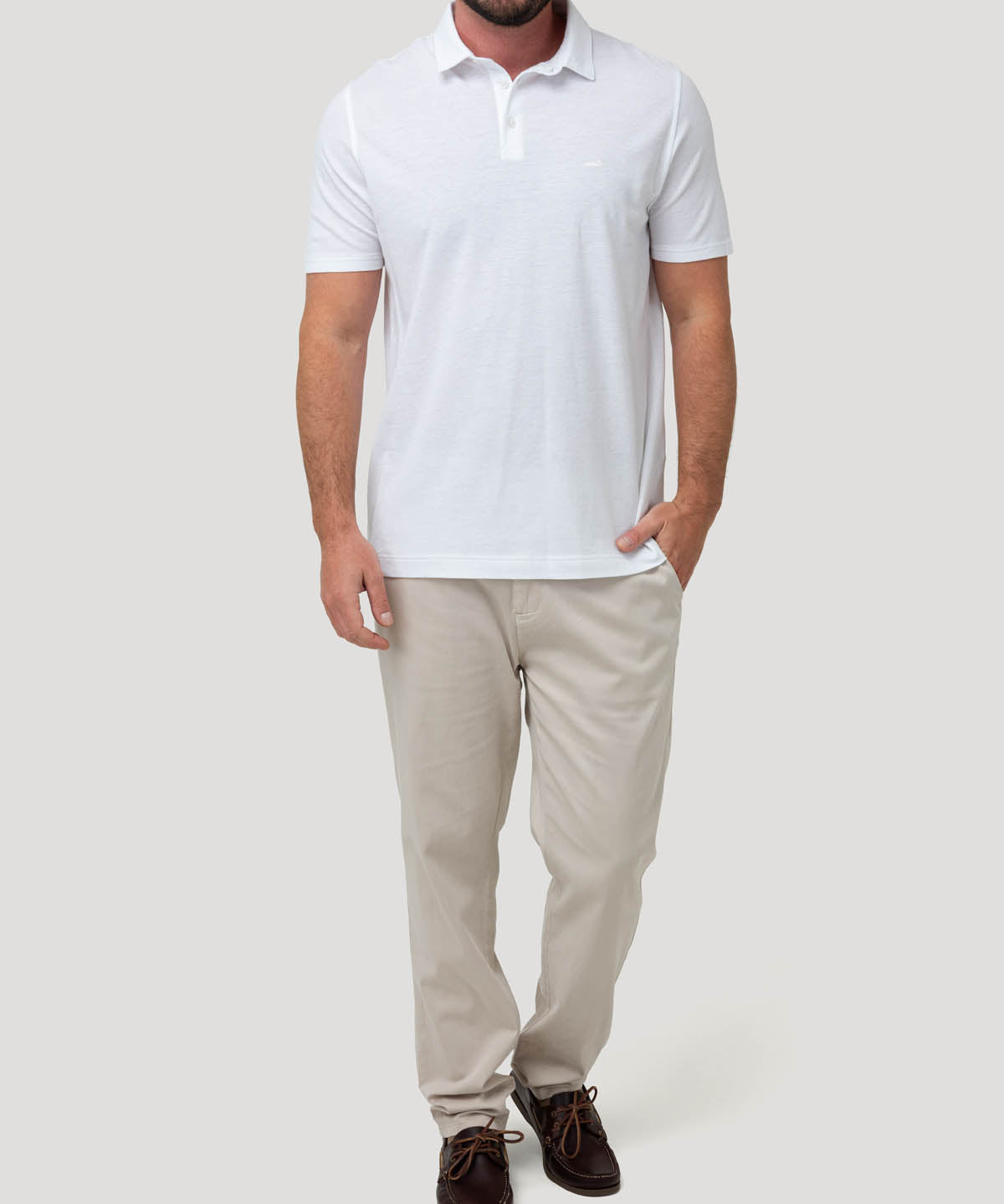 Polera Algodón Orgánico Hombre Padua Blanco Rockford