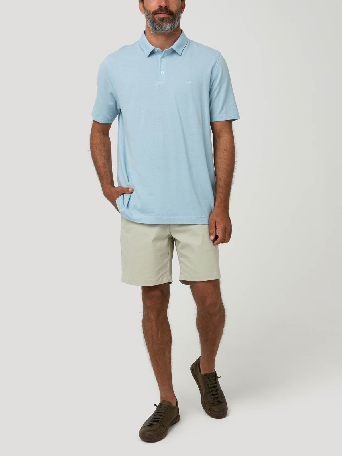 Polera Algodón Orgánico Hombre Padua Celeste Rockford