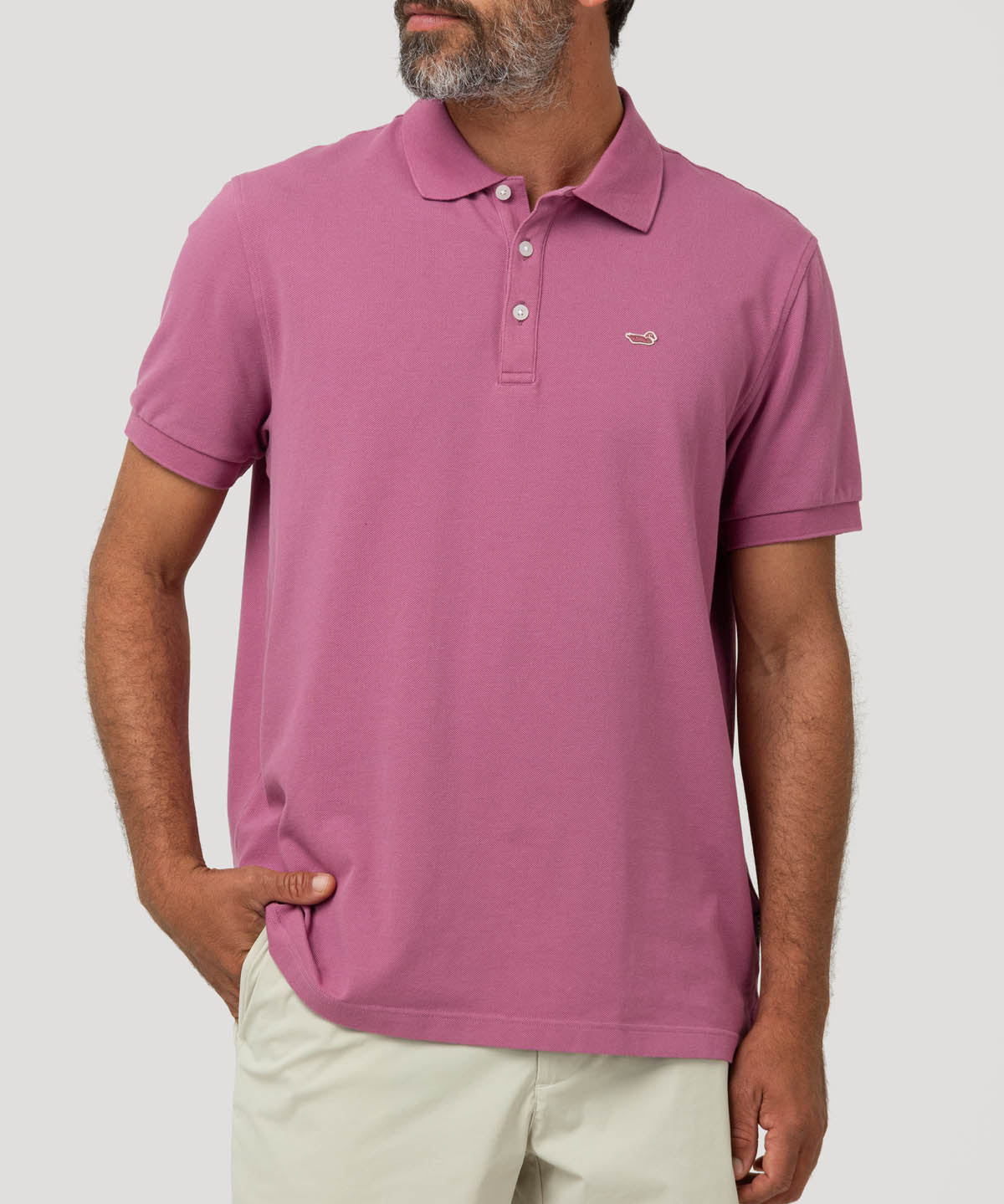 Polera Algodón Hombre Treviso Rosado Rockford
