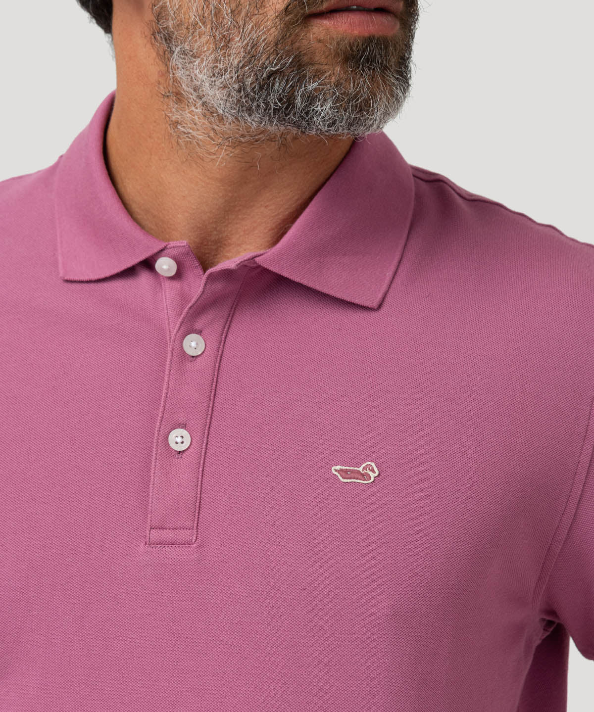 Polera Algodón Hombre Treviso Rosado Rockford