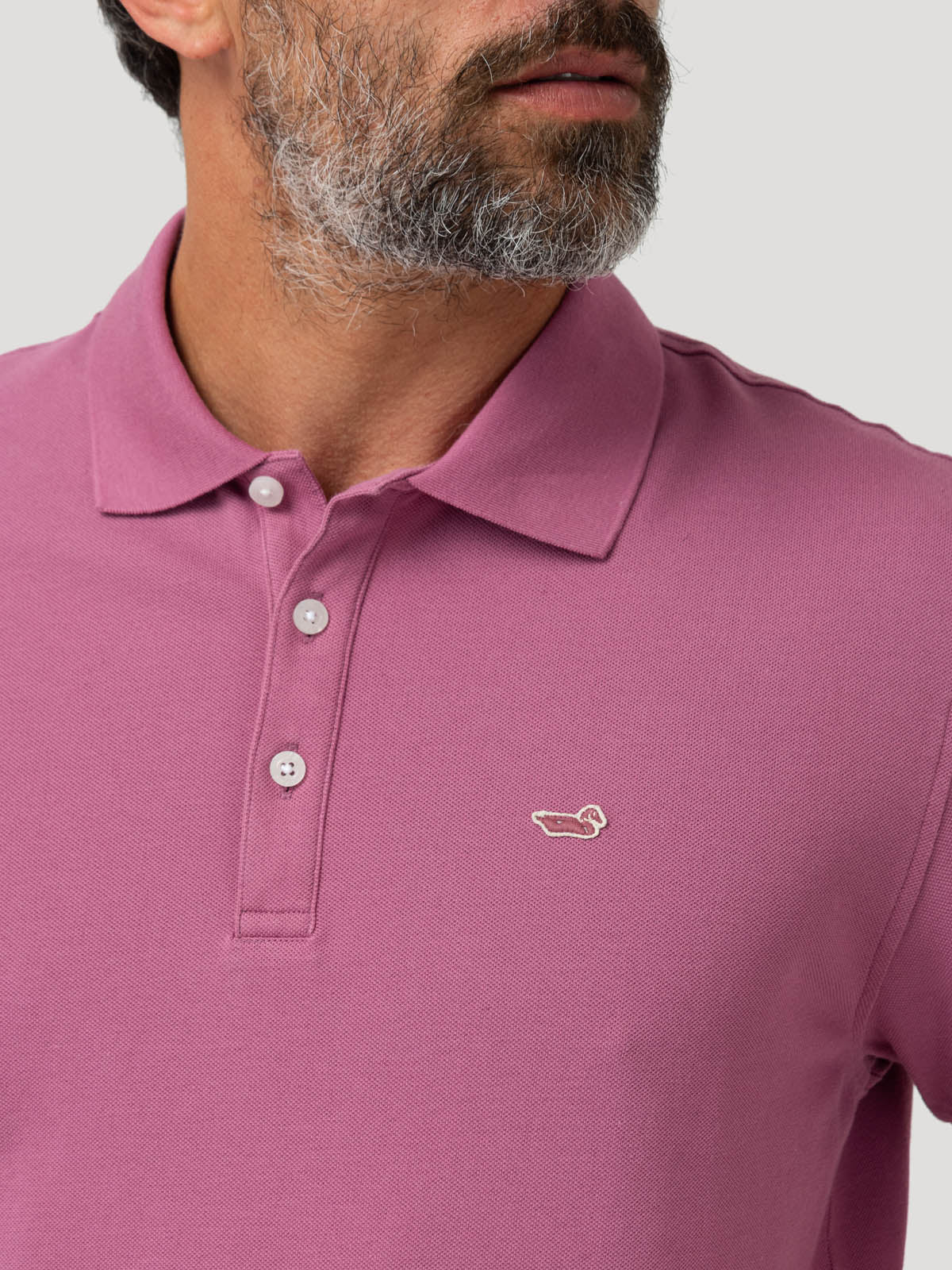 Polera Algodón Hombre Treviso Rosado Rockford