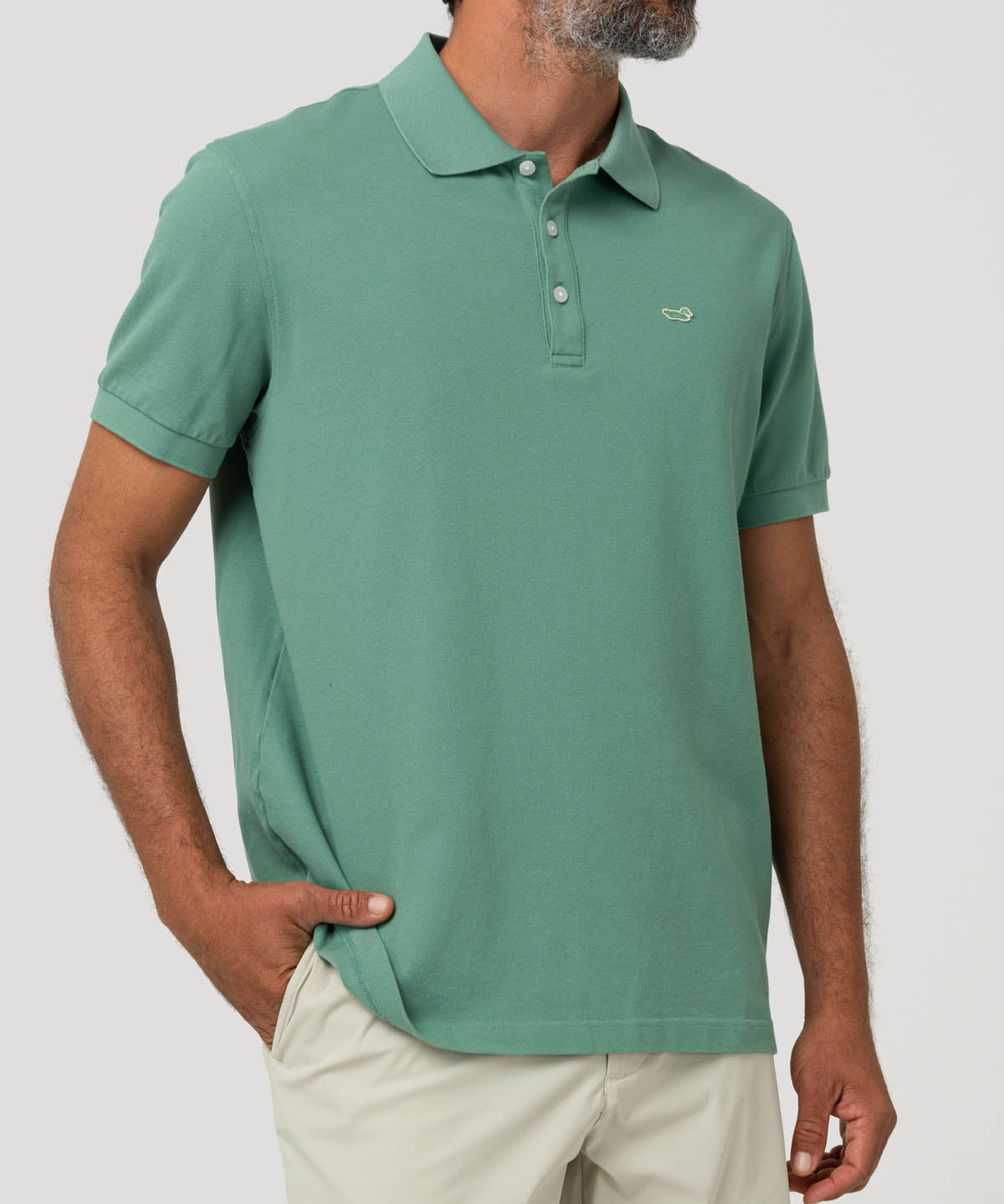 Polera Algodón Hombre Treviso Verde Rockford