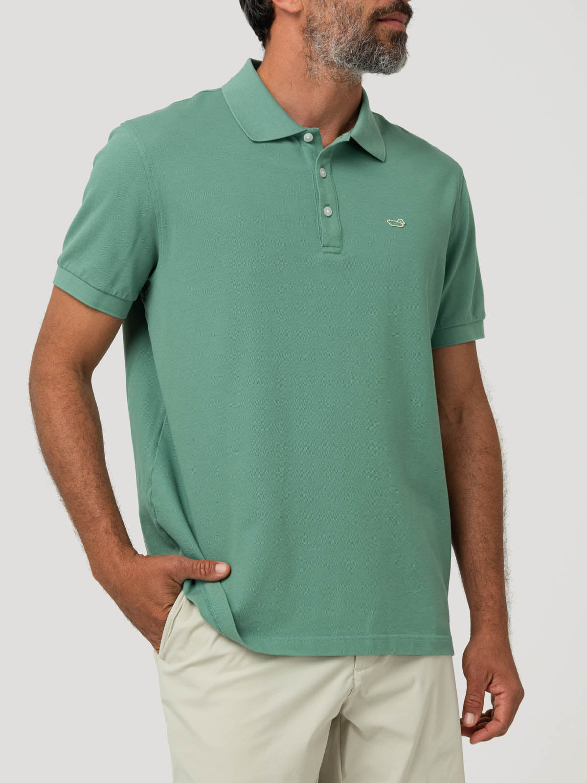 Polera Algodón Hombre Treviso Verde Rockford