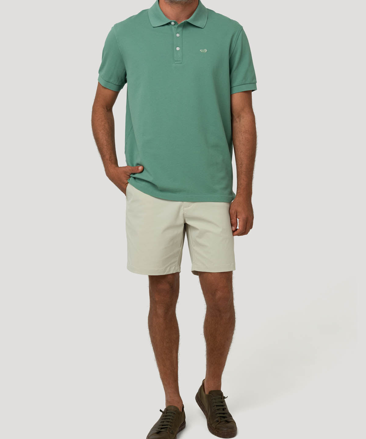 Polera Algodón Hombre Treviso Verde Rockford