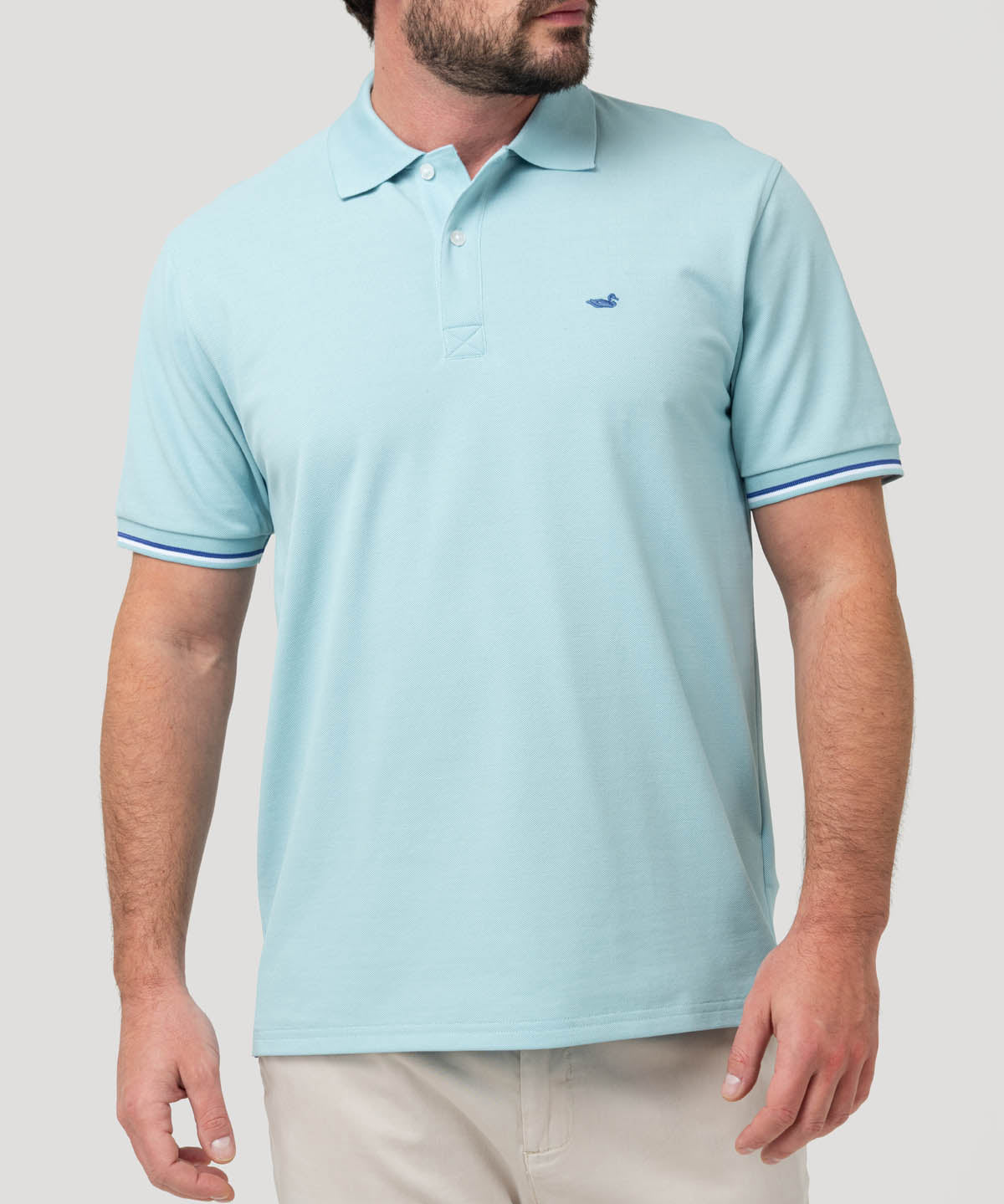 Polera Algodón Pima Hombre Mitchell Verde Rockford