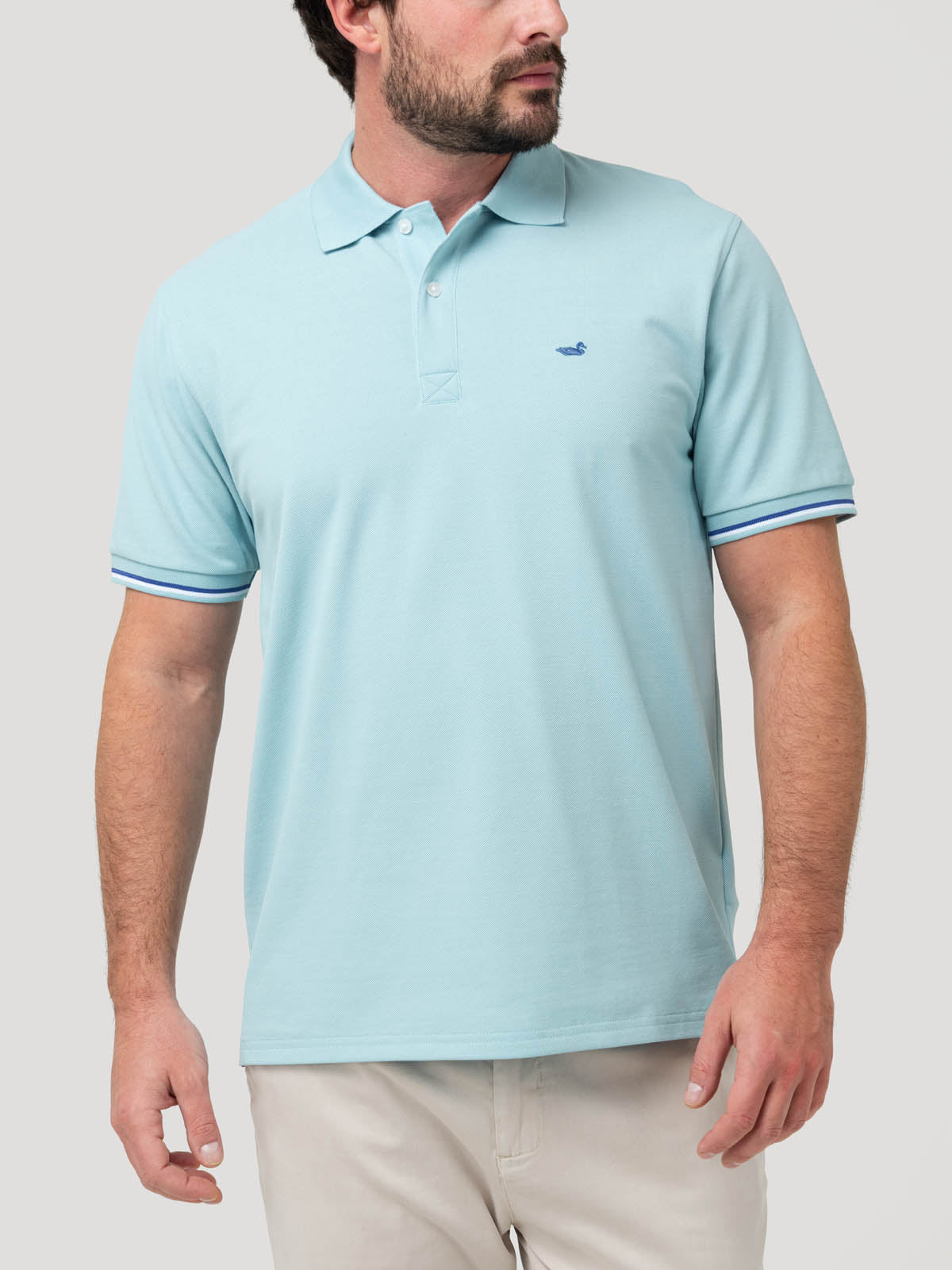 Polera Algodón Pima Hombre Mitchell Verde Rockford