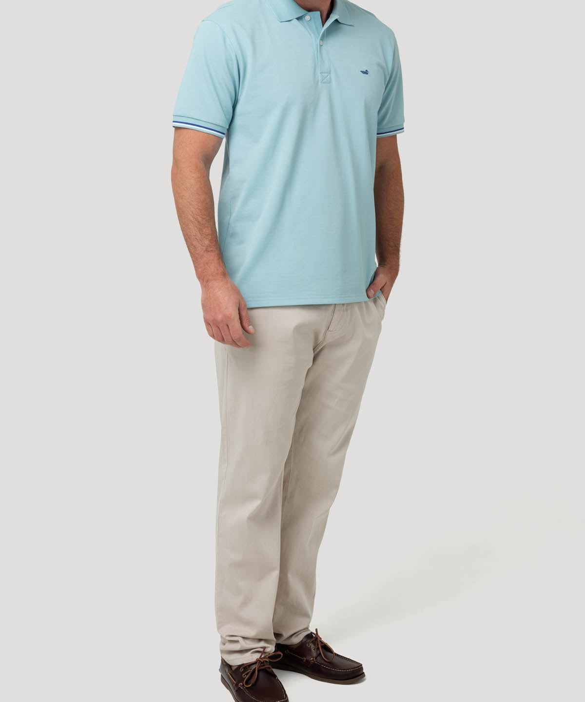 Polera Algodón Pima Hombre Mitchell Verde Rockford