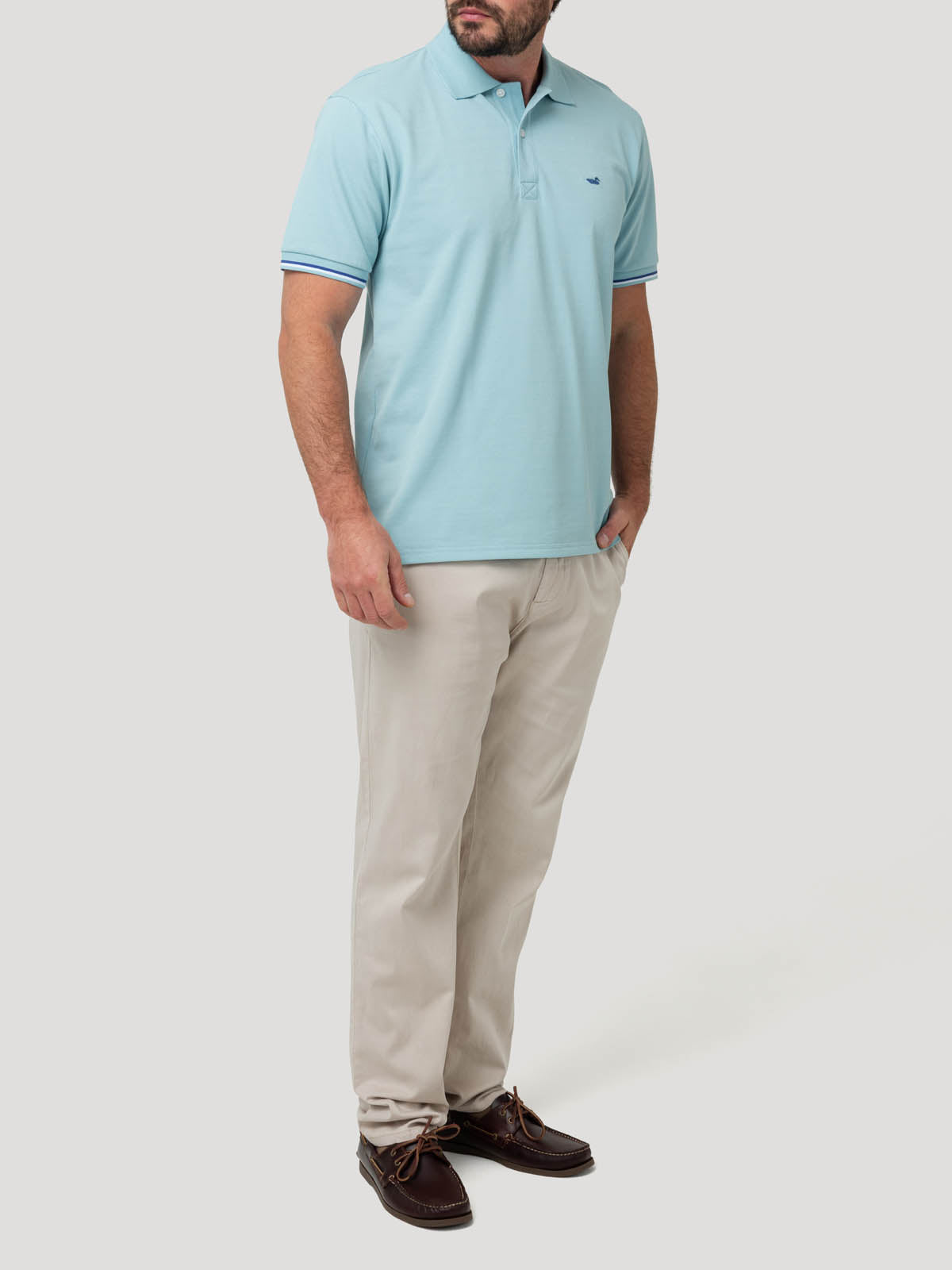 Polera Algodón Pima Hombre Mitchell Verde Rockford
