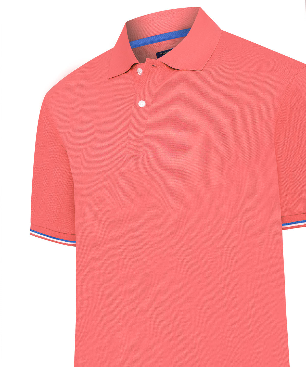 Polera Algodón Pima Hombre Mitchell Naranjo Rockford
