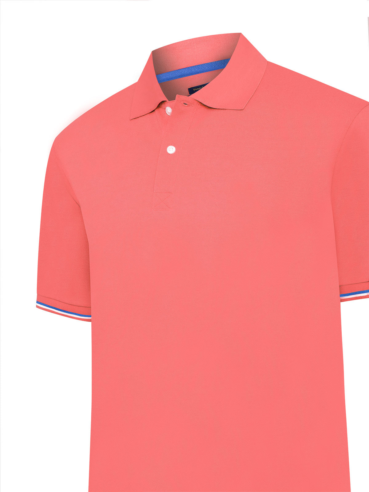 Polera Algodón Pima Hombre Mitchell Naranjo Rockford