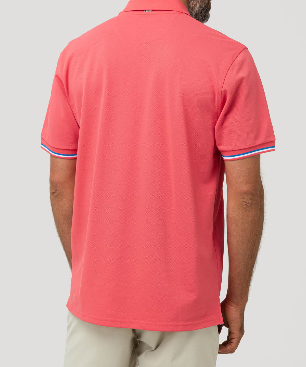 Polera Algodón Pima Hombre Mitchell Naranjo Rockford