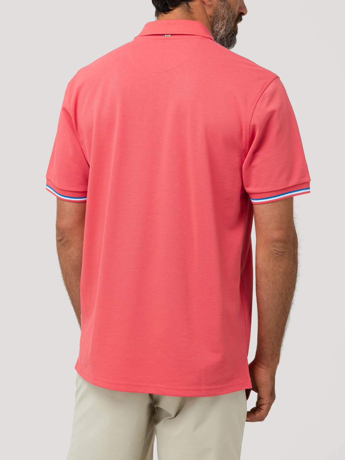 Polera Algodón Pima Hombre Mitchell Naranjo Rockford